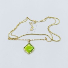 New Kendra Scott Joelle Gold Multi Strand Necklace in Chartreuse Green