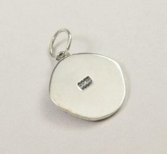 Sterling Silver Ancient Athena Owl Coin Organic Round Small Charm Pendant Unique