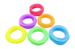 12 Colorful Silicone Jelly Bracelets Extremely Strong Soft & Stretchy Adult Sz