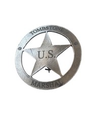Collectable Western Badge – Old West Solid Brass Large Badge – Deputy US Marshal