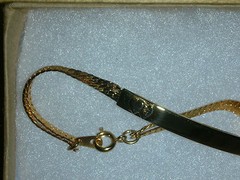 23 Karat Gold Plated Bracelet Double Heart Made in USA by Anson Mfg 6 inch