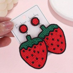 Bead Fruit Dangle Earrings Boho Summer Beach Jewelry Gift Women Girls