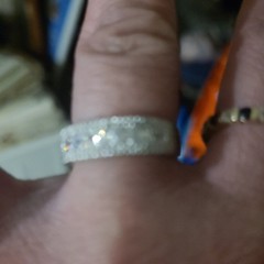 Avon Wide Band Ring Silver Tone Paved Clear Stones Band Style Size 7
