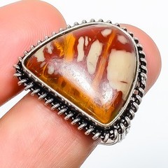 Natural Noreena Jasper – Australia Gemstone 925 Silver Plated Ring s.10 TR0811