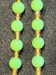 Green Chaldecony Big Belly Buddha W/plastic/resin Accent Beads