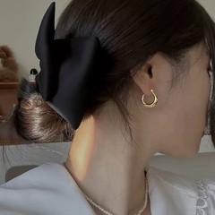 925 Silver Chunky Teardrop Huggie Hoop Earrings Minimalist Thick Earrings A01