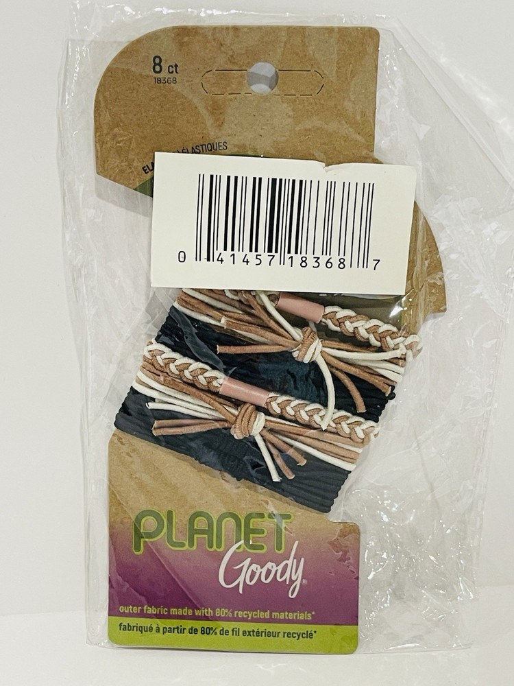 Planet Goody Ouchless Bracelet Elastics 8CT Black, Cream and Blush