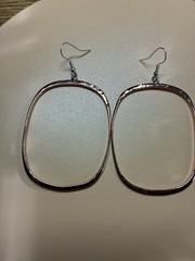 Solid Copper Hoop Earrings CE896 – 2 1/2 Inches Long X 1 3/4 Inches Wide.