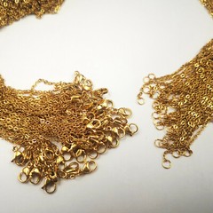 12pcs/lot Stainless Steel Rolo Oval Chain Necklace 1.5mm 16-30in Optional color