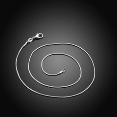 10PCS wholesale 925 sterling solid silver 1MM 16-30inch snake chain necklace
