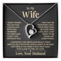 To My Beautiful Wife, Meeting You Was Fate, I Love You Always & Forever Necklace
