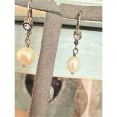Sorrelli Crystal Dangle Pearl Earrings