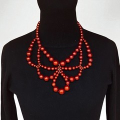MINT LANVIN Women Statement Necklace Resin Balls Party Necklace