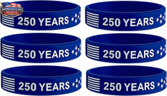 USA 250Th Anniversary Silicone Bracelets for Men Women Patriotic 1776-2026 Rubbe