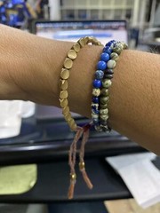 Handmade Tibetan Buddhist Braided Copper Beads Cotton String Women Men Bracelet