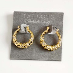 New 25mm Talbots Twisted Hoop Earrings Gift Chic Women Party Vacation Jewelry