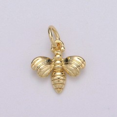 1pc 24k gold bee pendant charm, insect bug pendant charm, animal pendant, for di