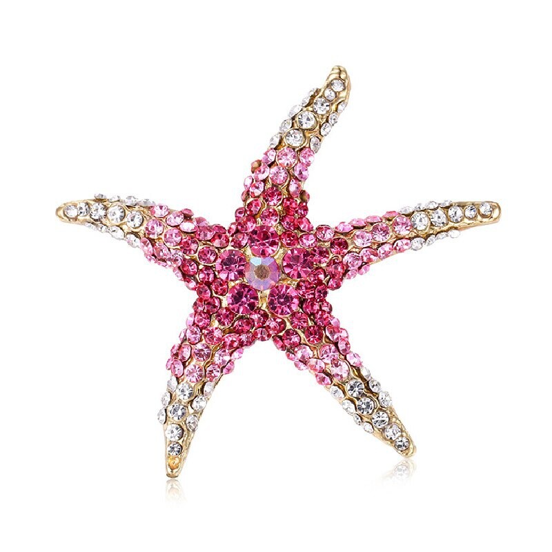 Fashion Starfish Brooch Pins Men Women Creative Corsage Animal Brooches Jewelry