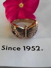 Copper Butterfly Band Ring #CRI196 – 3/8″ wide. Available in sizes 7 thru 10.