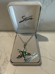 Storrs Wild Glacier Pearle Abalone Starfish Necklace