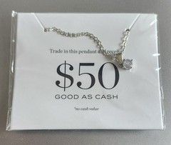 EFFY Clear Pendant Necklace Princess Cruise Souvenir SEALED
