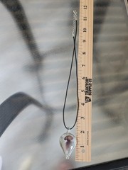 Clear Glass Purple 3D Jellyfish Pendant 2.0″ Necklace 18″ Sea Ocean Beach X40