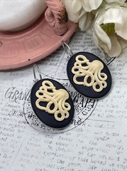 Octopus Silver Earrings Kraken Ocean Beach Sea life VIking festival pirate squid