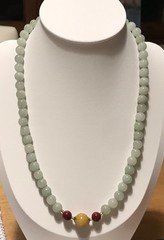 Quality Shetai Jade Necklace 8.5mm Cyan On Sale (S0110)