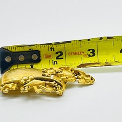 AJC Signed Noahs Ark Brooch Gold Tone Animals Boat Vintage Figural Pin Statement
