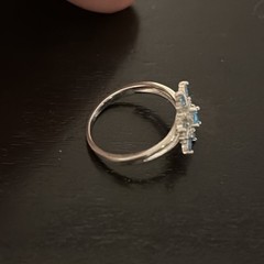 RYZE Coastal Crush CZ White Frost CZ Snowflake Ring 925 Sterling Silver Sz 9