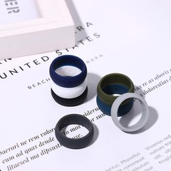 7PCs Men’s 8MM Stackable Silicone Rubber Ring Comfort Sports Wedding Bands #8-14