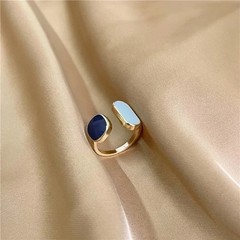 Punk Golden Liquid Rings Set For Women Fashion Irregular Wave Metal Knuckle Ring