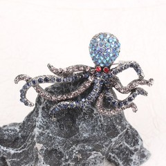 1pc Crystal Octopus Brooch – Friend Gift, Fits Dresses, Galas & Parties