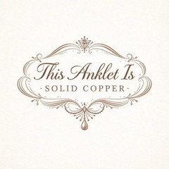 Solid Copper Anklet CA620G – 1/8 of an inch wide- Available in 8 to 11 inches.