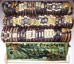 WHOLESALE LOT 4 TRIBAL SURFER LEATHER BRACELETS JEWELRY