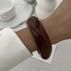 Punk Geometric Wide Bangle Bracelet Acrylic Big Irregular Style Women Jewelry