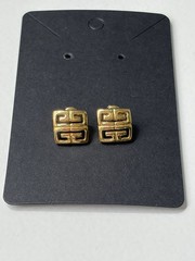 Givenchy Square 4G Logo Gold Plated Earrings