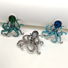 1Pc Retro Marine Organism Brooch for Men Women Vintage Animal Seafish Octopus T