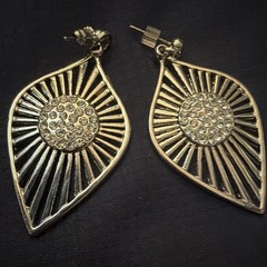 Silver Teardrop Dangle/Drop Earrings Clear Round Rhinestone Cluster, Butterfly