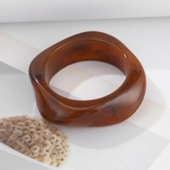 Punk Geometric Wide Bangle Bracelet Acrylic Big Irregular Style Women Jewelry