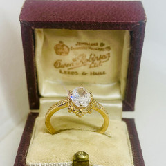 5 Ct Oval Cut Simulated Diamond Engagement Band Ring 14k Yellow Gold Plated