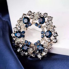 Flower Crystal Brooches For Women Rhinestone Fashion Elegant Brooch Pin