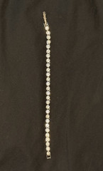 Silver Tone Clear Round Crystal Tennis Bracelet, White/Colorless Stones