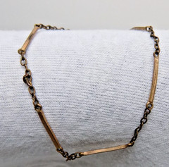 BRACELET – GOLD TONE BAR LINK CHAIN BRACELET