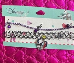 Disney Nightmare Before Christmas 3pc Charm Chain Bracelet Set, Stackable