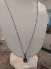 Boulder Opal Triplet Pendant Necklace (20 Inches) in Stainless Steel 1.00 ctw