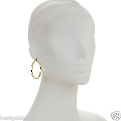 Bellezza Round Edged Polished Plain Bronze Hoop Earrings 1″ 1.5″ and 1 3/4″