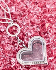 Stainless Steel Heart Locket Pendant Necklace W/ Chain