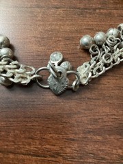 JR Silver Tone Gypsy Belly Dance Charm Anklet 9” Very Nice