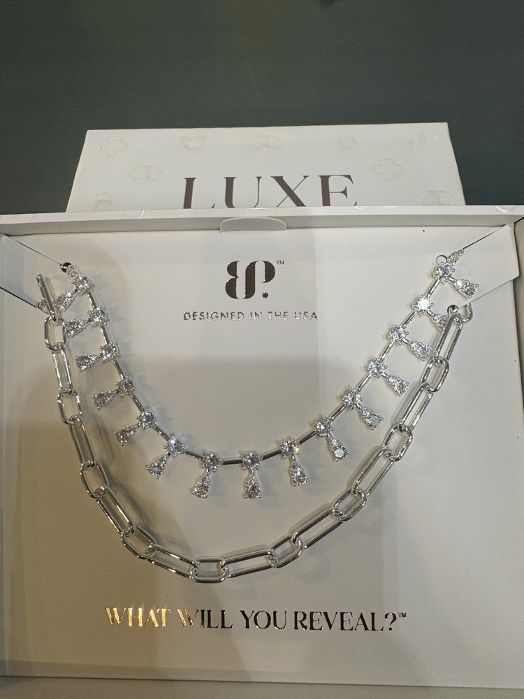 NK75187 For Keeps Diamond Cubic Zirconia with Silver Plating LUXE LAYER